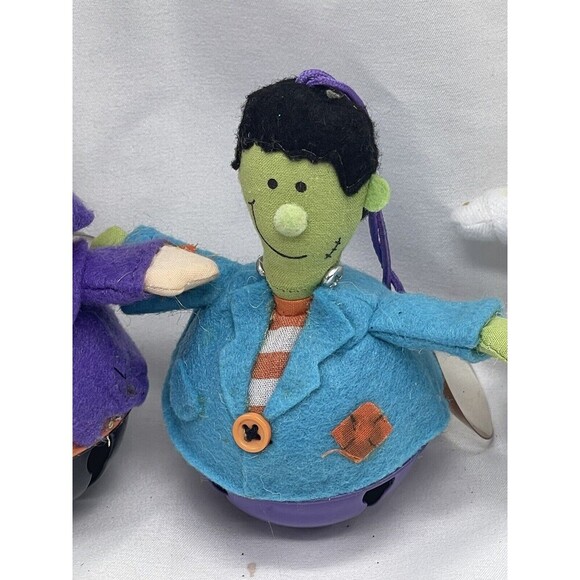 Avon Halloween Jingle Bell Ornaments Spooky Fun Pals Metal Dracula Mummy Witch - Picture 16 of 16